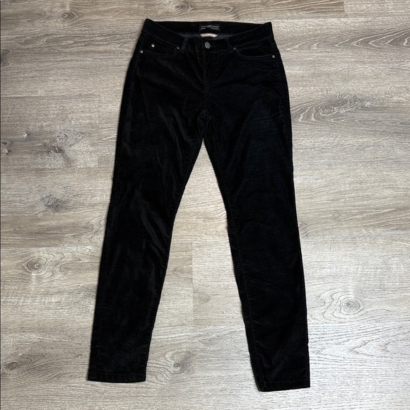 Peruvian Connection Zoe Velveteen Mid-Rise Skinny Jeans in Black Sz 6 - Picture 3 of 13